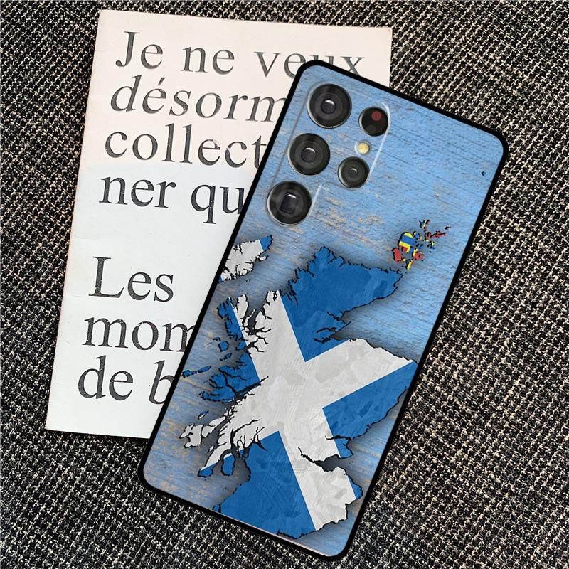 Scotland Scottish Flag Case For Samsung Galaxy S24 S23 S22 Ultra S8 S9 S10 Plus Note 10 20 Ultra S20 S21 FE Cover