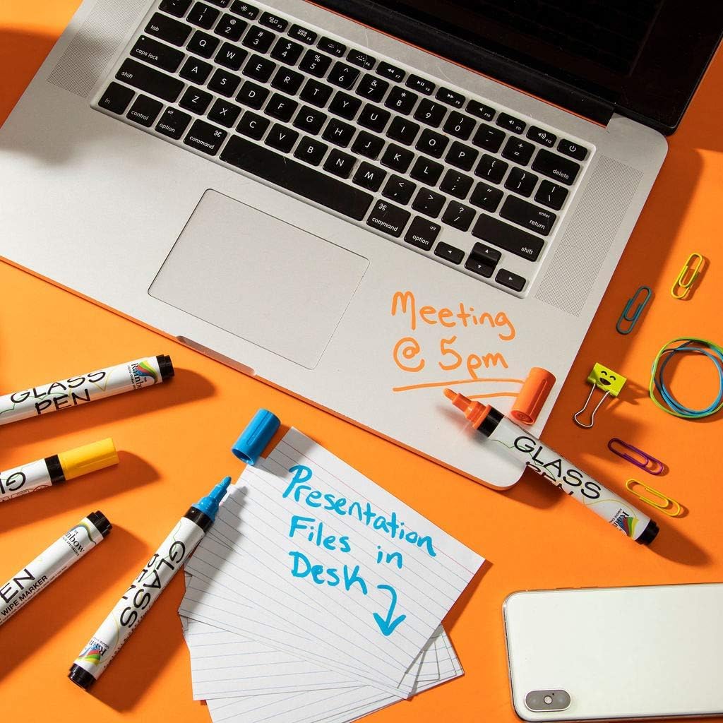 Glass Pen Window Liquid Chalk Pens for Whiteboard Markers with Washable Paint Car Mirror Parties Pens Black White Jumbo Markers Glass, - Graduations,