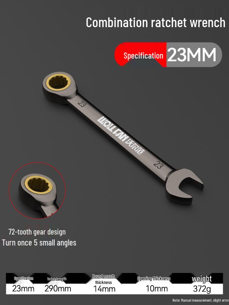 Dual-Ended Ratchet and Flower Wrench Set: Labor-Saving, Quick Two-Way Wrench Tools for Auto Repair (Sizes 8-27).