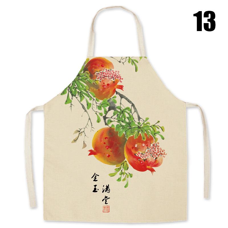 Chinese Style Retro Apron Chinese Traditional Thin Cooking Waist Apron Kitchen Restaurant Cooking Pinafore Work Clothes