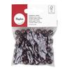 Perles en bois FSC 100%, polies, 10mm ø, brun foncé, 52 pièces