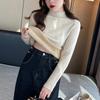 Casual Long Sleeve Soft Warm Sweater Women Fashion Stand Collar Base Pullover Women Autumn And Winter Thickened Knitwears Tops 29602