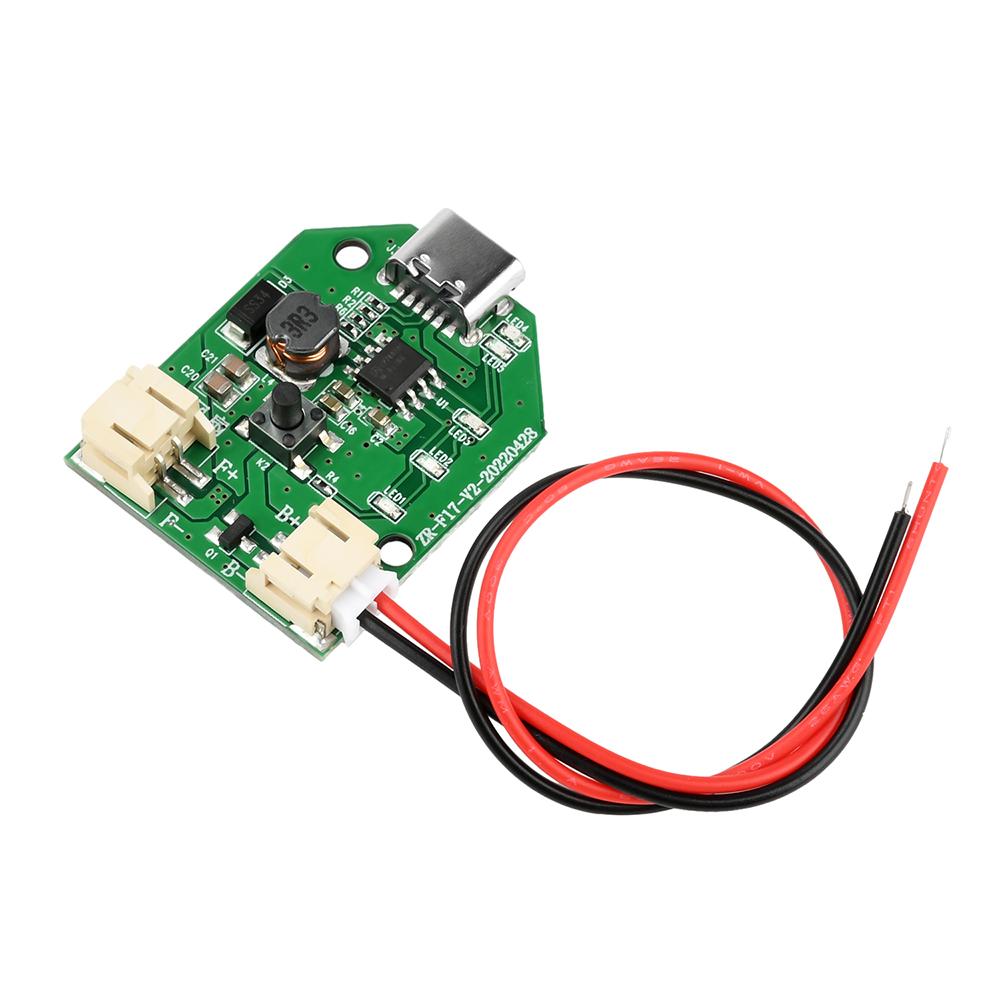 Universal 3 Speed Small Fan Control Board Micro Rechargeable Circuit Board Charging Module USB Type-C