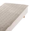 MUJI Recycled Polyester Warm Fiber Thick Mattress Pad, SD, Light Beige, 84270475