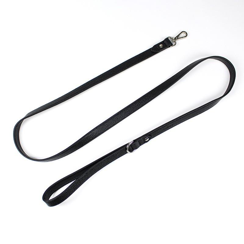 Medium Large Dog Leather Collar Leash Set Adjustable Pet Training Walking Gear