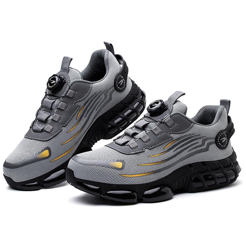New Rotating Button Safety Shoes Men Anti-Smash Anti-Puncture Work Shoes Fashion Men Sport Shoes Security Protective Boots Men