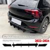 Rear Bumper Lip Spoiler Diffuser Splitter Lip Side Protector Body Kit For VW Polo MK6.5 Base Standard Version 2022-2024 Tuning