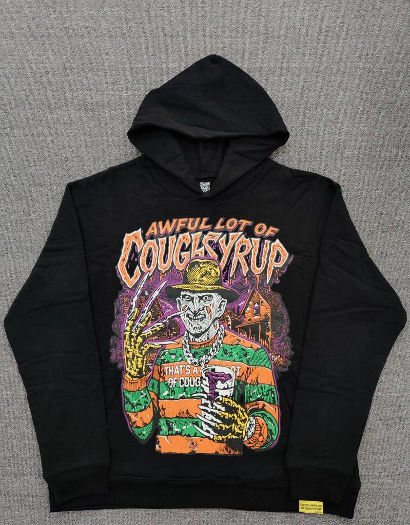 "That's an Awful Lot of Cough Syrup" Anime Print Hoodie for Men - Trendy Brand Original Label.