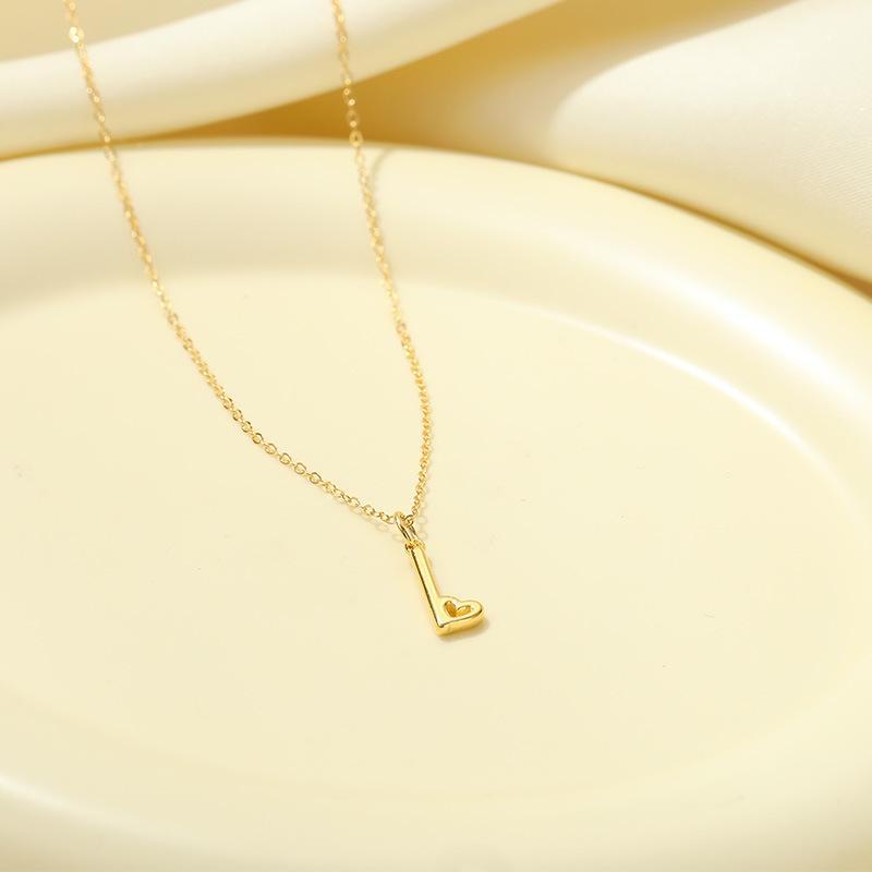 Banyan Tree S925 Silver English Letter Pendant Necklace - Simple, Elegant Style for Mother's Day