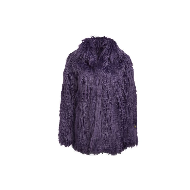 adidas Originals Women s Faux Fur Jacket Tech Purple HG6679 30