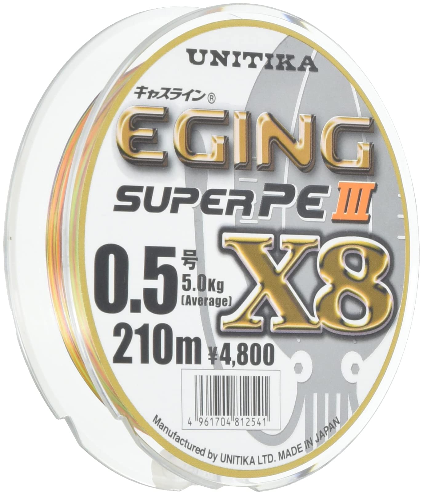 

UNITIKA Castline Eging Super PEIII X8 4961704812541 Леска, 210 м, 0.5,