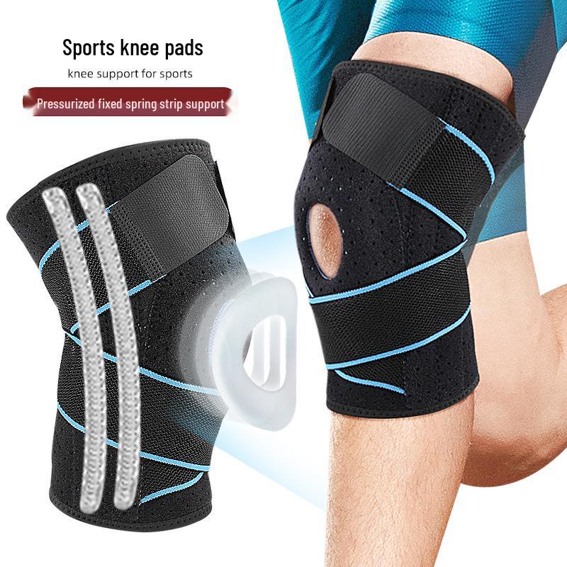 Silicone Non-Slip Knee Brace with Four Springs for Outdoor and Fitness Activities