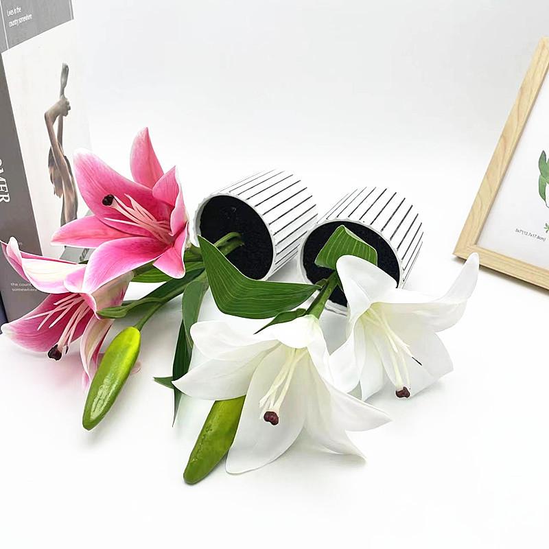 Lily Flower Faux Bonsai Tabletop Decor Interior Arrangement Prop Photographic