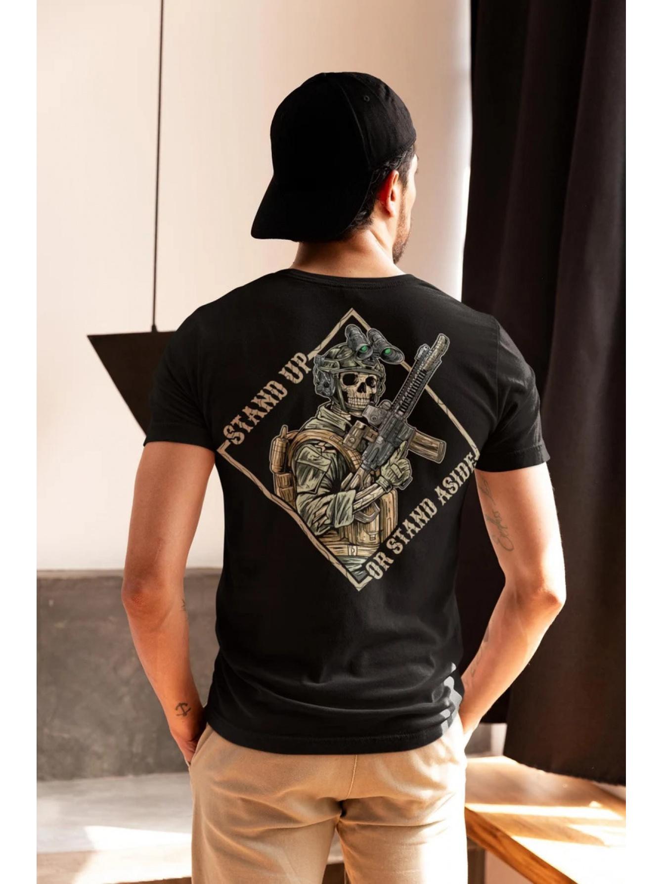 

Прочная тактическая боевая рубашка для мужчин с трехмерным рисунком, имитирующим эффект «поддачи», и изображением черепа солдата на спине... S разноцветный