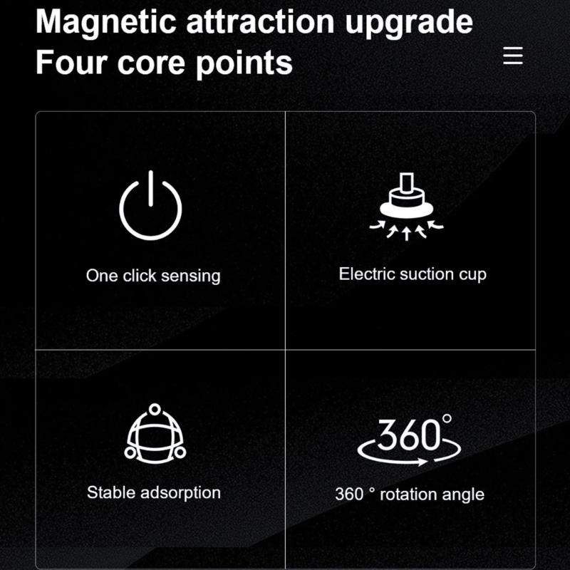 Phone Holder Bracket Stand Rack 360 Degree Rotation Powerful Magnets for Car Mount Strong Grip Vacuum Suction Attachment