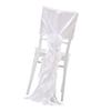 Luxurious Satin Wedding Chair Slipcovers Chiffon Covers with Ruffles for Banquets and Special Occasions