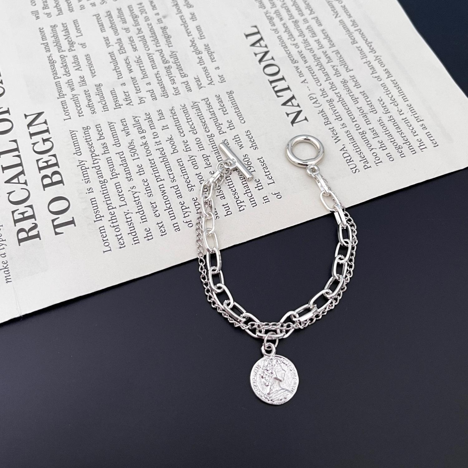 JYL TS Bracelet Ladies Double Chain  Design Elevates Charm & Taste T967 темно-оранжевого