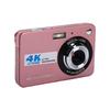 Digital Camera 4K 8X Zoom 48MP Pink Vlog Camera 2.7in Screen Video Camera Simple Camera for Travel Family Photography