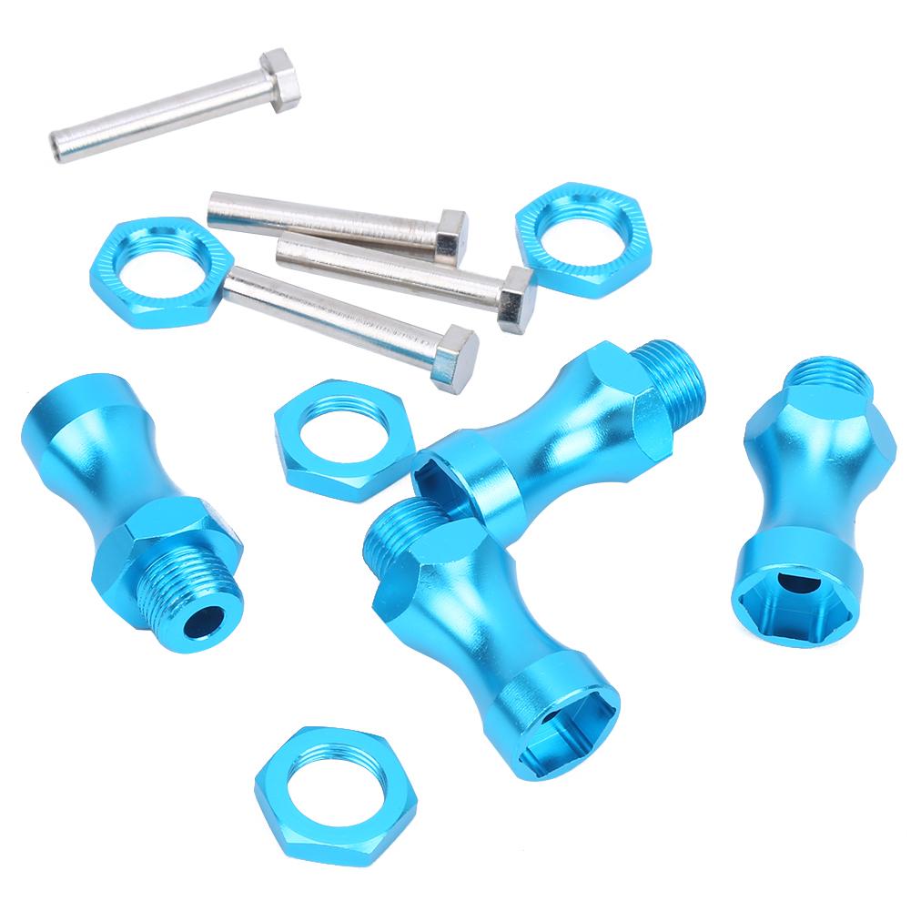 

12Pcs 1 10 to 1 8 RC Model Car Part Aluminum Alloy 12mm To 17mm Wheel Hub Adapter CouplingBlue синій
