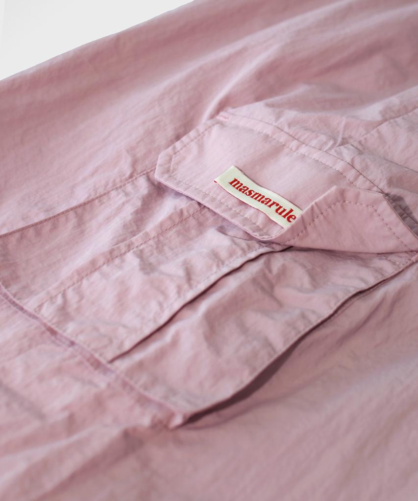 Maseumaluljeueopaeleol Essential Parasuit Shirring Cargo Pants_Indie Pink
