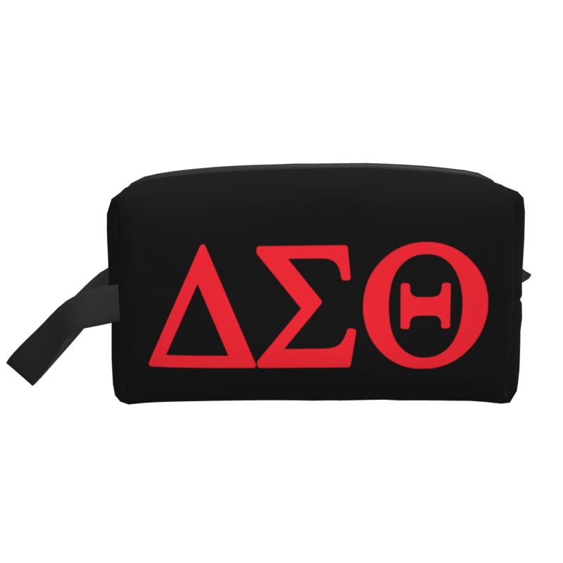

Delta Sigma Theta Sorority Print Cosmetic Bag Travel Toiletry Bags Large Capacity Waterproof Makeup Pouch Organizer for Women