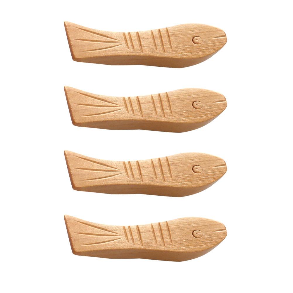 4 pcs Wooden Chopstick Rests Japanese Style Smooth Surface Table Decor For Holding Chopsticks Kitchen Cutlery Organizer Dinning