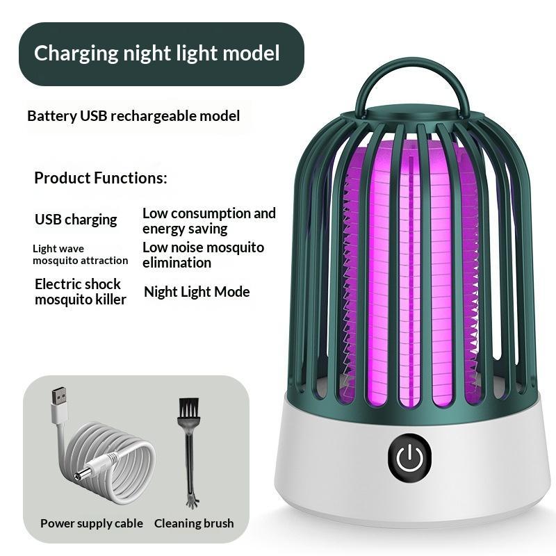 Electric Portable Mosquito Zapper With 360 Degree Uv Attraction Perfect For Home Bedroom Camping Use
