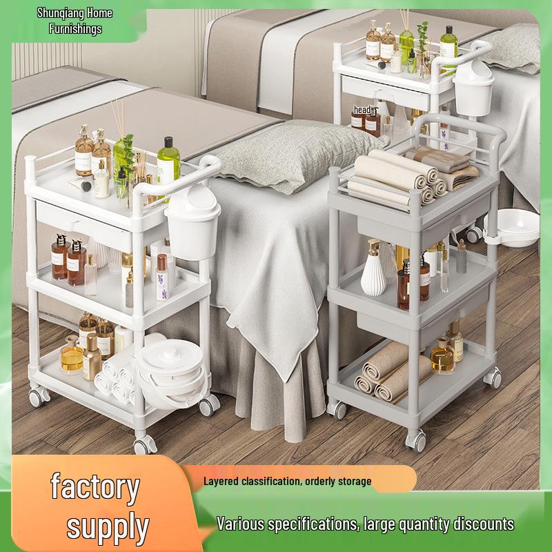 Multi-Layer Salon Cart for Beauty, Nail, Hair, Eyelash Tools Organization