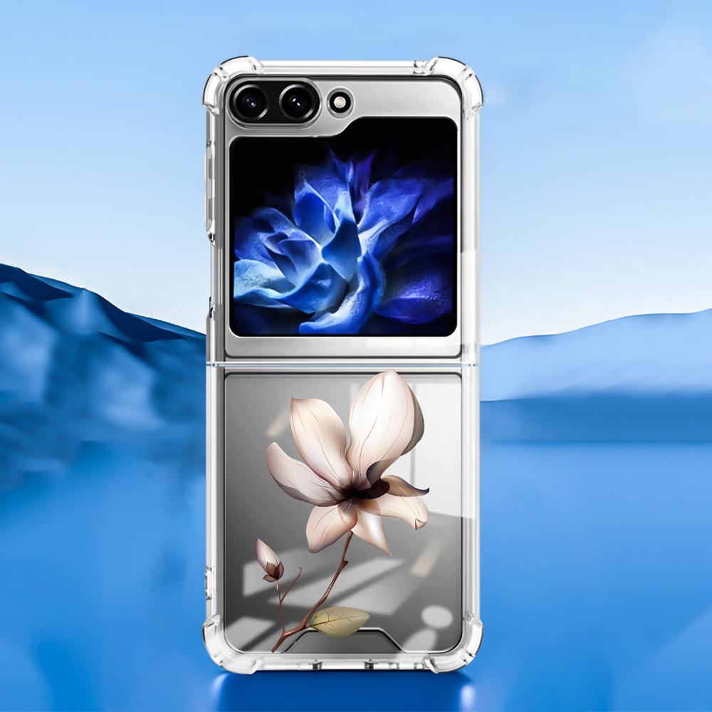 Samsung Galaxy Z Flip 5 Butterfly Lace 2-in-1 Phone Case with TPU+PC Material