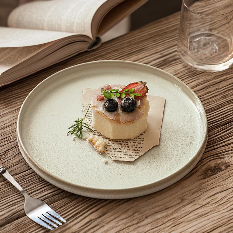 Prato Cerâmico Retrô Japonês, Restaurante Sofisticado Exclusivo, Prato para Bife, Massa, Sobremesa, Prato Grande, Louça Doméstica