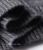 Herren Kaschmir Pullover mit halbem Reißverschluss, dicke Wolle, Langarm, Winter Baselayer