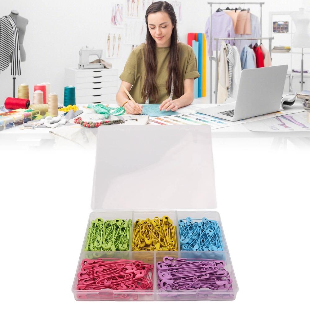 325Pcs 5 Different Colors 4 Sizes Assorted Safety Pins  Daily Clothing, Scarf and Brooch Matching