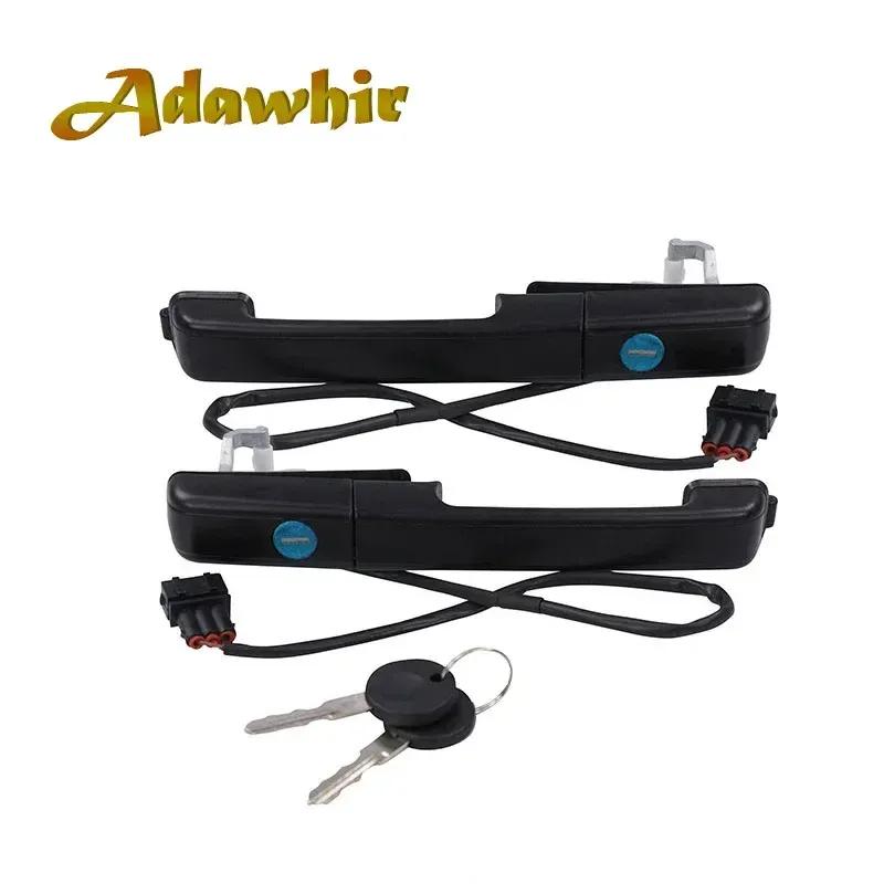 1 zestaw do Volkswagen PASSAT B3 zewnętrzna klamka przednich drzwi z zamkiem na klucz 357837205A 357837205AS 357837206A 357837206AS