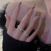 Elegant Diamond-Encrusted Letter Open Ring for Women – Versatile and Chic Design for Index Finger