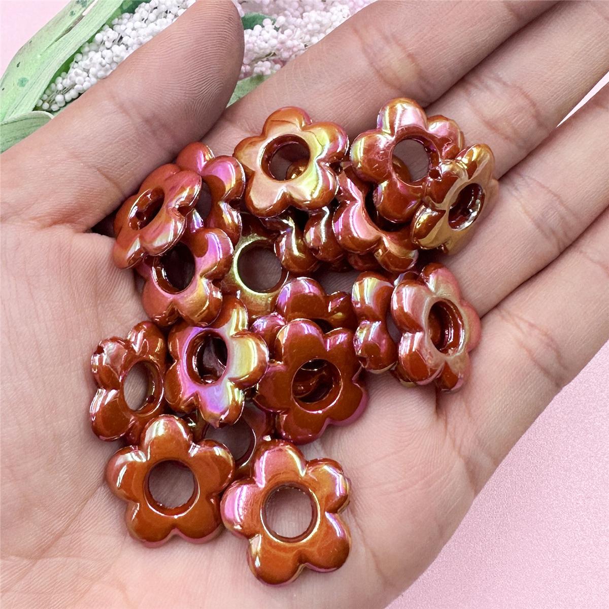 

Творческий пятиугольный цветок 20 шт. ручной работы материал полые свободные бусины 19 мм ювелирные аксессуары бусины иллюзорный цвет для изготовления сережек ожерелий коричневый