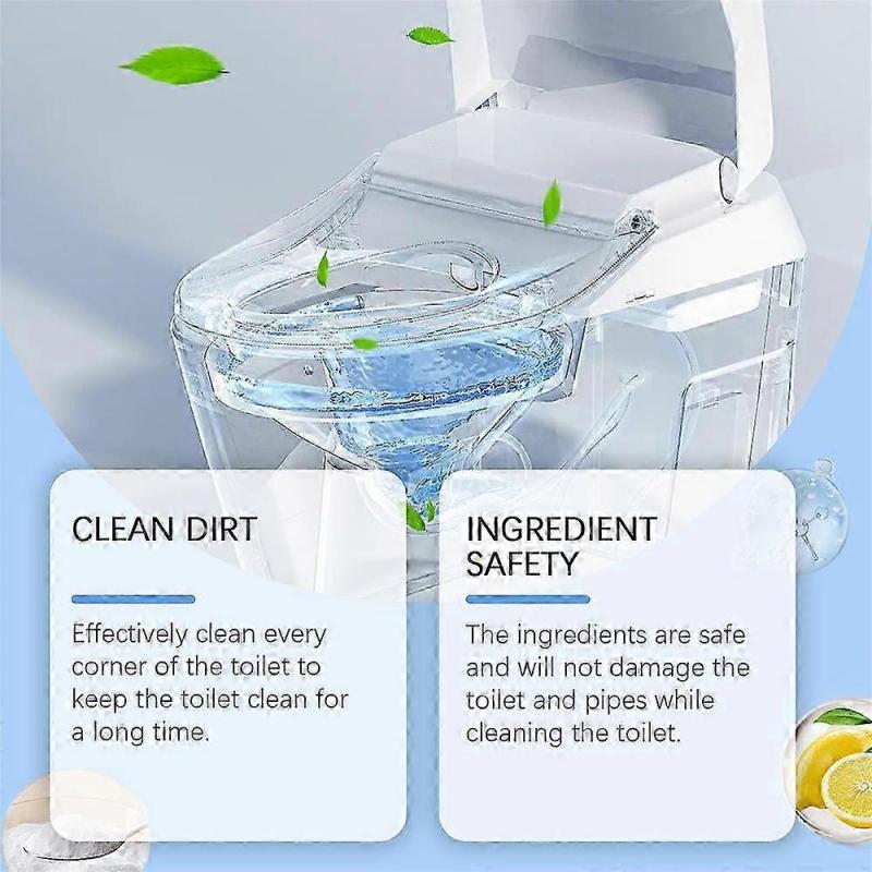 3x Toilet Foam Cleaning Powder Foaming Odour Stain Limescale Remover