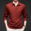 Men's Spring Autumn New Designer High End Brand Scissor Lapel Long Sleeve Polo Shirt Casual Lapel Comfort T-Shirt Men's Clothing