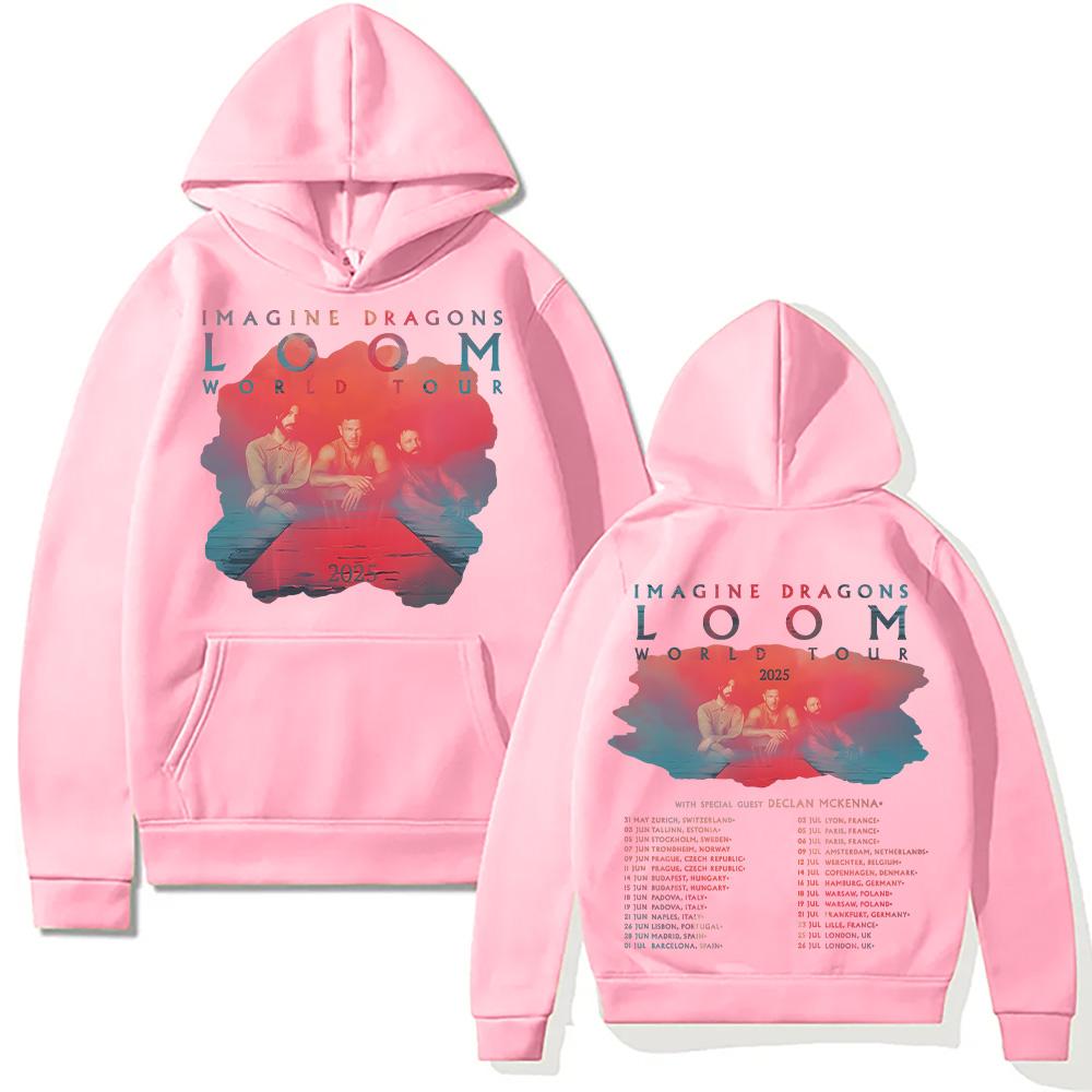 

Imagine Dragons Band Loom Tour 2025 Hoodie Women/Men Fashion Hip Hop Streetwear Trend New Loose Sweatshirt Creative Design Hoody M