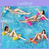 Adult Inflatable Water Lounger Float With Foldable Net Pocket Creative Swim Ring
