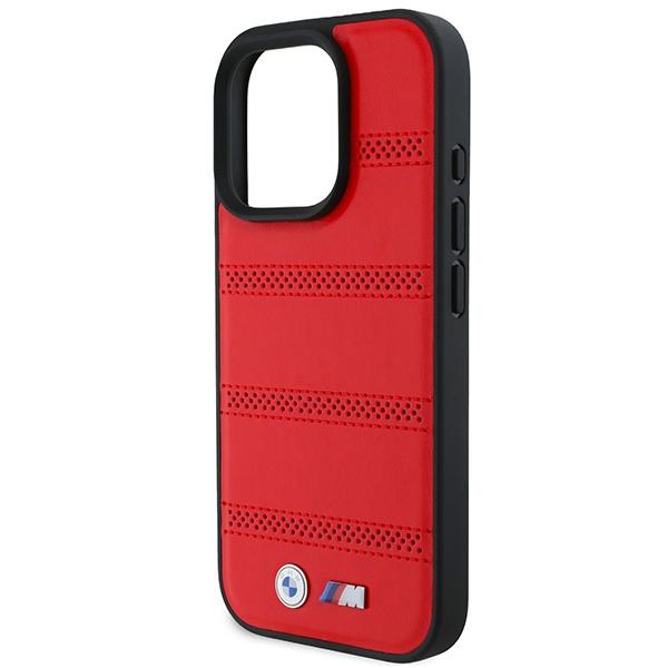 Bmw Bmhmp16L23Puspr Iphone 16 Pro 6.3 Czerwony/Red Hardcase M Perforated And Stitched Line Magsafe
