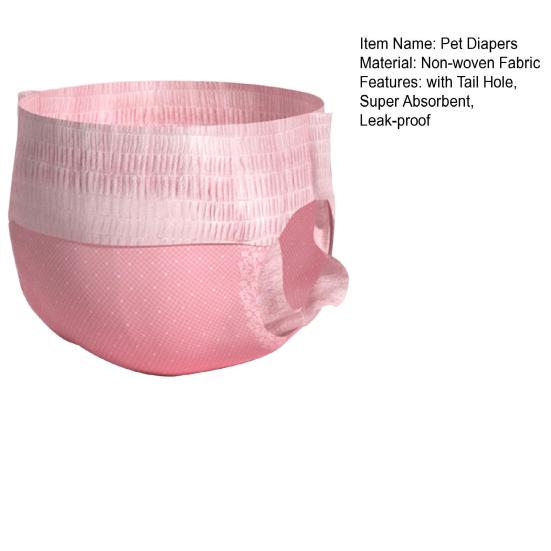 10Pcs Stretchy Dog Diapers with Tail Hole Super Absorbent Leak-proof Female Puppy Diapers for Incontinence Heat Period Training