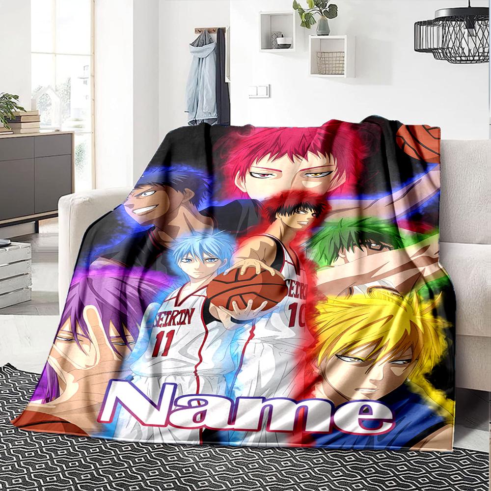 Customiz Name Personality Kuroko's Basketball Blanket Soft &Warm Sofa Office Bed Travel Lunch Break Blanket, Gift Suitable All Seasons