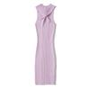 Za2025 Summer New Women Clothes Fashion Temperament Waist Hugging Sexy Neck Collar Sleeveless Backless Short Dress