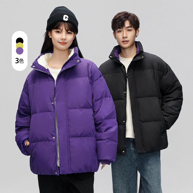 Men's Men's Down Jacket Casual and Versatile Stand-up Collar Winter Couple Outfit Thickened Warm Jacket