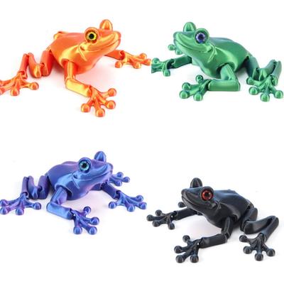 3D Printing Simulation Tree Frog Joint Movable Ornaments Home Decoration Offices Funny Animal Desk Toy