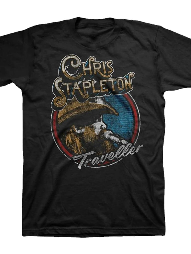 Camiseta Retro Chris Stapleton Traveller. Camiseta Masculina de Algodão de Verão com Gola Redonda e Manga Curta Nova Tamanho S-3XL