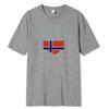 Léto Norsko Flag Fjord Mountain Tričko Crazy Hip Hop Pánská košile Bavlna Crewneck Nadměrná velikost Krátký rukáv Legrační trička Muž