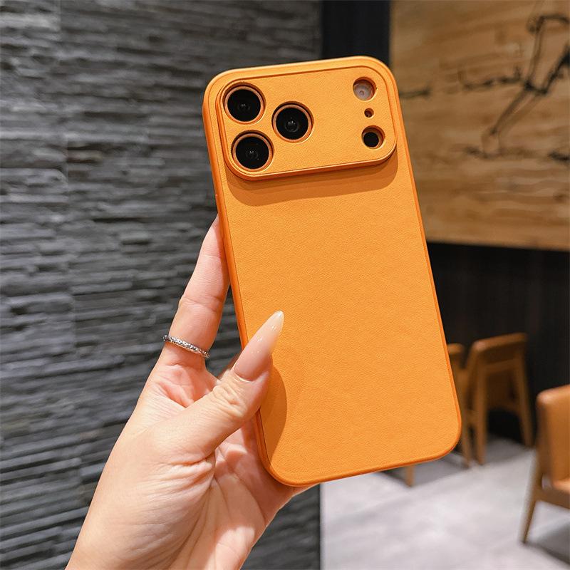 17 Color iPhone 17 Leather Phone Case - Compatible with iPhone 14/15/16, Frosted Simple Protective Cover