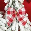 25pcs Christmas Tree Decorations Christmas Gold Dust Bows Hanging Bowknot New Year Christmas Tree Printed Bow Navidad Decor