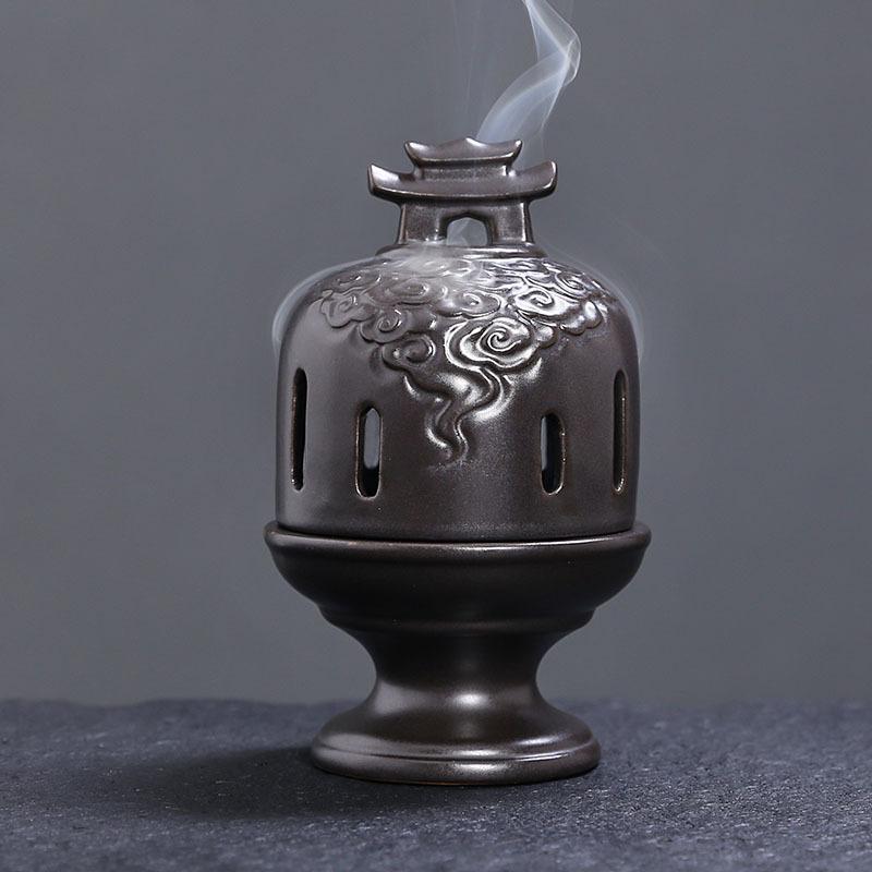 

1pc Mini Ceramic Lighthouse Tower Incense Burner, Perfect for Indoor Aromatherapy, Ideal for Home Decor (Without Incense)